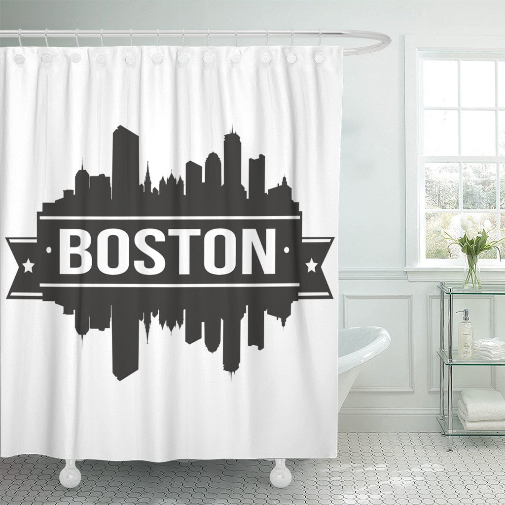 Bsdhome Massachusetts Boston Skyline, Boston Skyline Shower Curtain