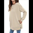 thumbnail image 1 of Sudaderas para Mujer, Sudaderas de Cuello Redondo de A , Suéteres Casuales Holgados, Conjuntos Cómodos de Otoño. Albaricoque S, 1 of 9