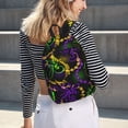 thumbnail image 6 of Honeii Neon Mardi Gras Print Canvas College Laptop Backpack, Durable Rucksack Travel Notebook Bag School Backpack Book Bag for Men Women-Medium, 6 of 7