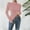 Pink, variant on Womens Tops Dressy Casual Casual Solid Warm Base Shirt Long Sleeved Shirt Round Neck Tops Blouse