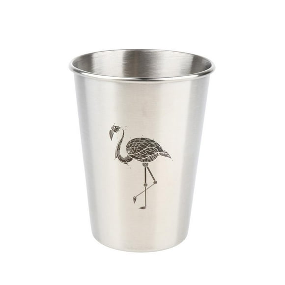 Vasos de material acero Inoxidable de Resistencia: Vasos Apilables con Capacidad de 350 Ml / 500 Ml, Vasos de Duraderos para Acampar, Mochiler 350ml Cola Vaso de pinta de acero inoxidable