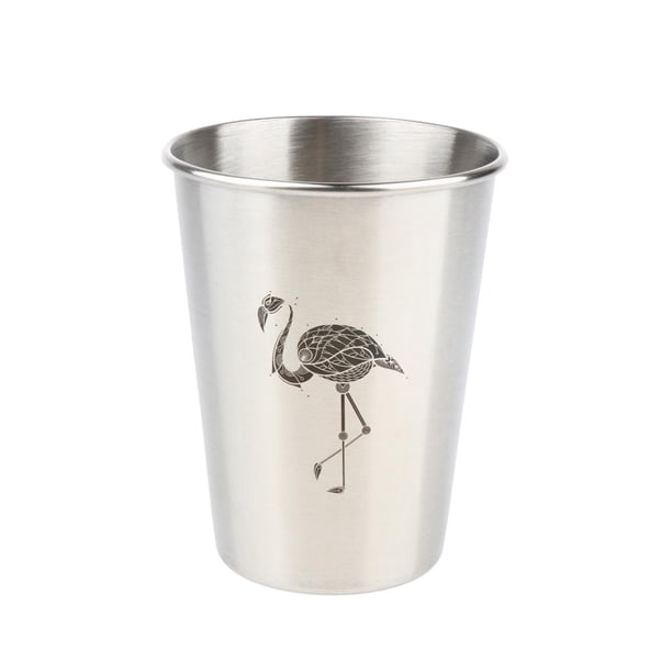 Vasos de material acero Inoxidable de 350 Ml / 500 Ml, Vasos de Metal para Bebidas Frías, de Cerveza Libres de Tóxicos, Perfectas para Diario en Int 350ml shamjiam Vaso de pinta de acero inoxidable