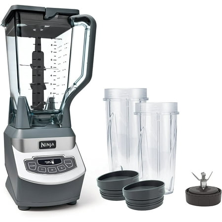 

BL660 Professional Compact Smoothie & Food Processing Blender 1100-Watts 3 Functions -for Frozen Drinks Smoothies Sauces & More 72-oz.* Pitcher (2) 16-oz. To-Go Cups & Spout Lids Gray
