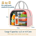 thumbnail image 5 of ComfiTime Lunch Bag - Insulated Lunch Box for Women, Large Capacity Cooler Bag for Adults & Teen, Cute Aesthetic Lunch Tote for Work, School, Extra Zippered Pocket for Wallet & Phone, 5 of 13