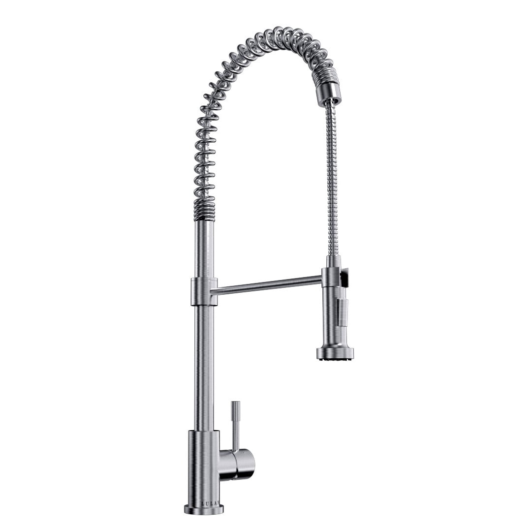 Lulani Soneva Stainless Steel 1-Handle High Arc Semi-Professional Kitchen Faucet - Brushed Stainless