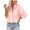 Pink, variant on BXJX Womens Shirts Casual Roll Up Long Sleeve With Pocket Solid Color Turndown Collar New Tops Pink Button Down Shirts for Women Size M