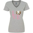 thumbnail image 3 of Inktastic KiniArt Doodle Love Women's V-Neck T-Shirt, 3 of 5