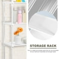 thumbnail image 5 of Dznils Over the Toilet Storage Shelf, 3-Tier Steel Bathroom Storage Organizer Space Saver, White, 5 of 13