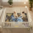 thumbnail image 2 of WOBOGO Blue Eyes Cat Baby Playmats Extra Large Waterproof Rollable Activity Pads for Toddlers 50×50inch, 2 of 7