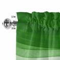 thumbnail image 4 of Ombre Green Waves Rod Pocket Curtain Valance, Abstract Art Gradient Modern Farmhouse Window Valance for Living Room, Bedroom, Kitchen 42"W x 12"L, 4 of 9