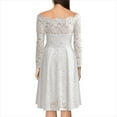 thumbnail image 4 of Women's Lace Dress One-Line Neck Clothing Business Fashion Trend Women's Gown Tight Fitting Elegant Atmospheric Dresses Women Evening Dress White L, 4 of 4