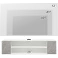 thumbnail image 5 of YANGLI 39-Inch White Floating TV Stand with Storage, Grey White, 5 of 6