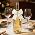 thumbnail image 5 of Christmas Satin Ribbon Bow, 4.3x4.7 Inch Large Pre-Tied Dovetail Bow for Xmas Tree Gift Wrapping Champagne Bottle Treat Bag DIY Craft Decor Wedding Bridal Shower Birthday Party 1Pc,Beige, 5 of 6