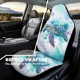 thumbnail image 4 of Jeiento Watercolor Sea Turtle Car Seat Covers Car Front Seat Cushion 2 Pack Auto Seat Cover Automotive Interior Protection Fit for Most Cars Sedan Truck SUV Van, 4 of 7