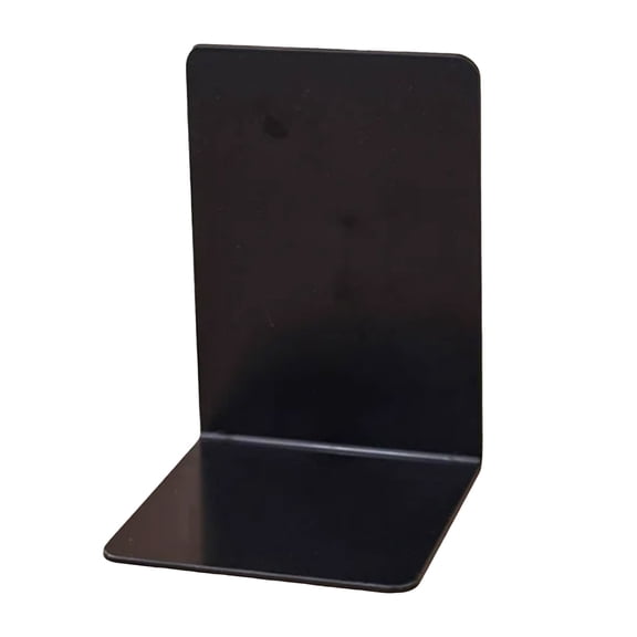4Pcs Book Ends, Black, 4 Pack, Heavy Duty Metal Bookends for Shelves, Book Holders for Shelves
