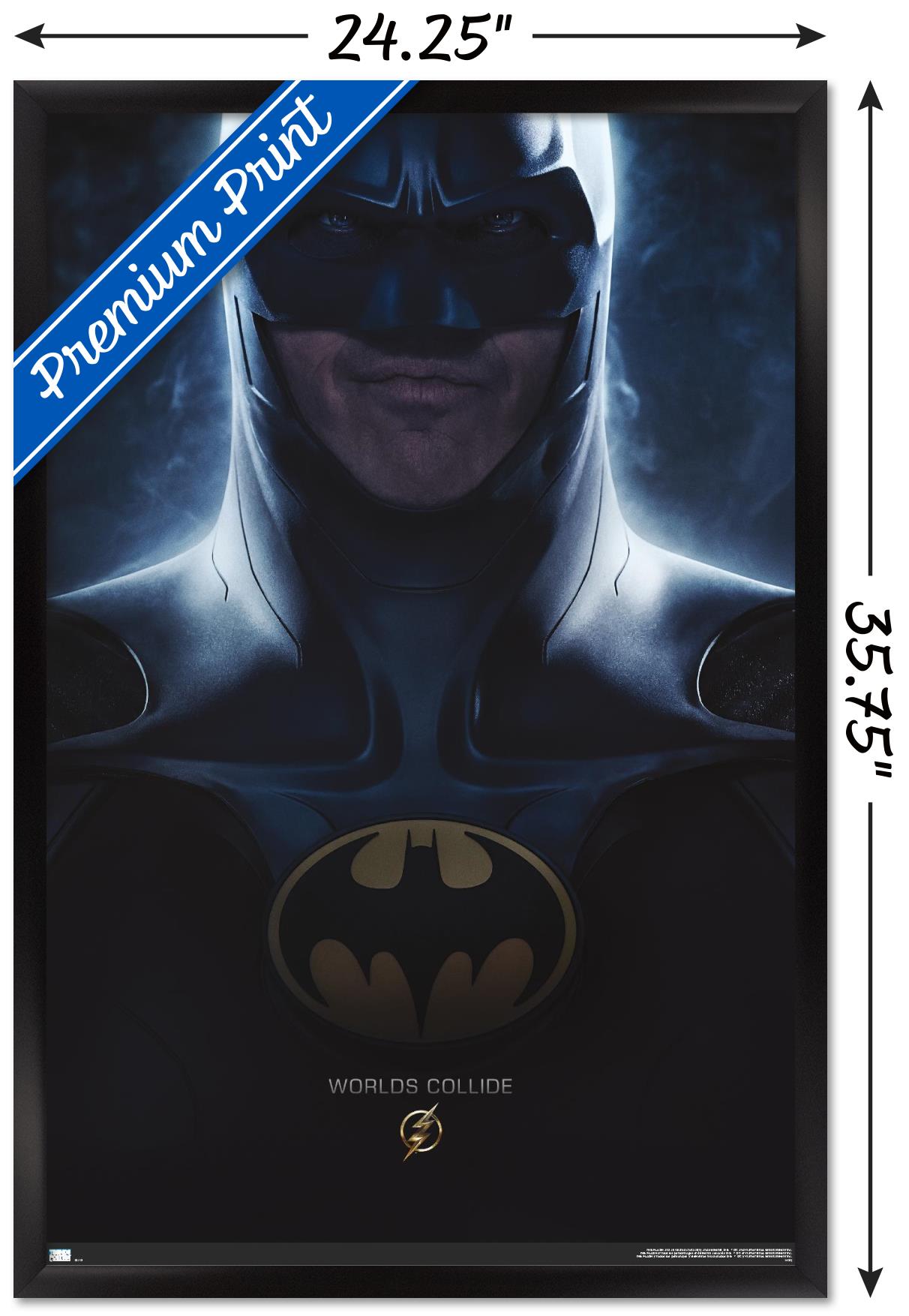 DC Comics Movie The Flash - Batman One Sheet Wall Poster, 22.375" x 34" Framed