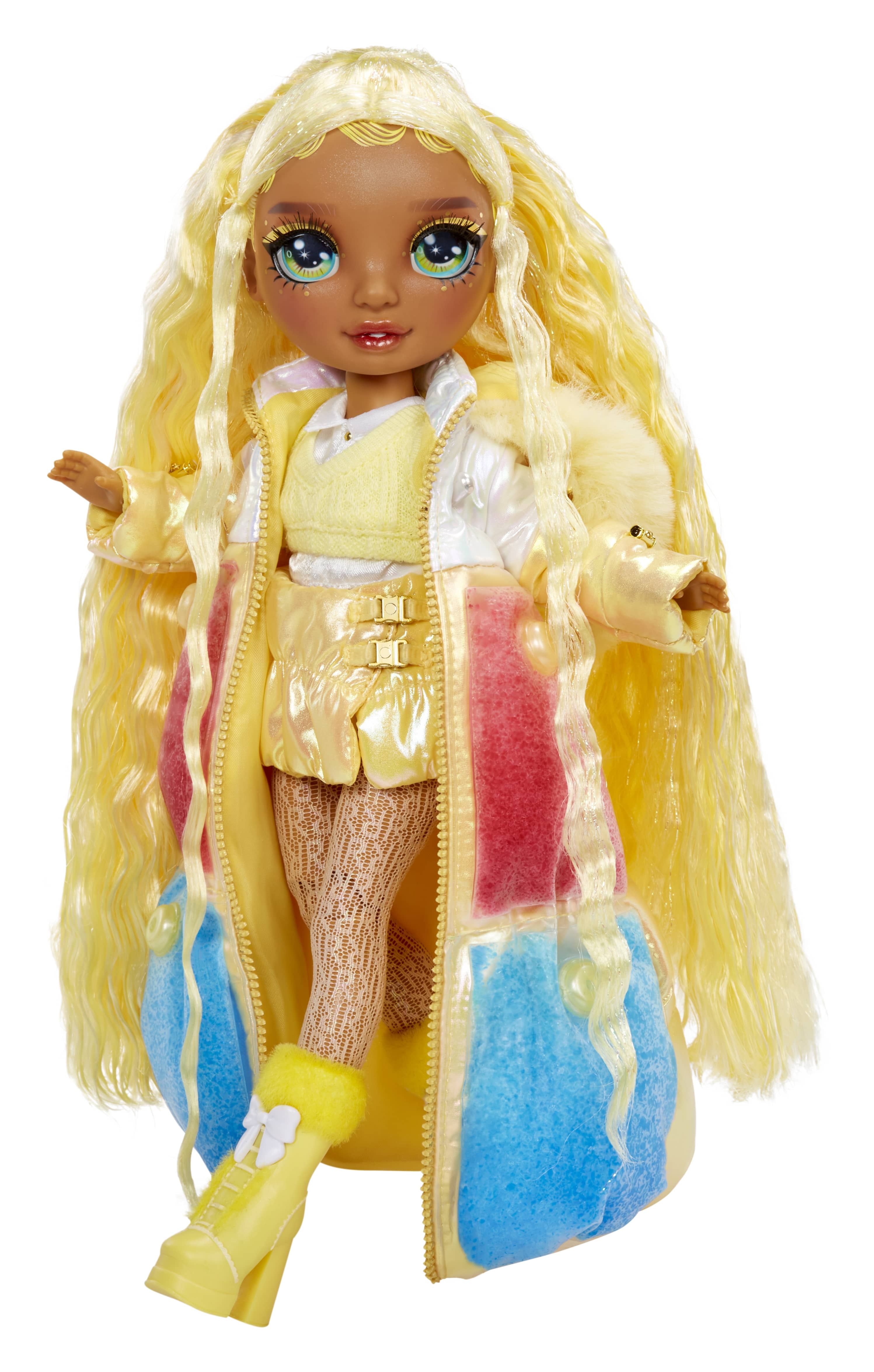 Rainbow High Winter Wonderland Sunny - Yellow 11” Fashion Doll with Magic Snow, Kids Toy Gift Ages 4+