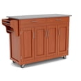 thumbnail image 1 of Hawthorne Collections 49" Wood Kitchen Cart with Granite Top in Oak, 1 of 10