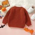 thumbnail image 5 of Odeerbi Infant Girls Halloween Sweater Cute Winter Thermal Knit Crewneck Sweater Baby Halloween Cute Sweater Baby Knitted Top Infant Clothes Orange, 5 of 6