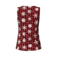 thumbnail image 5 of Sigee Snowflakes On A Buffalo Plaid Christmas for Women's Workout Tank Top,Running Tank Tops,Sleeveless Gym ClothesXX-Large, 5 of 8