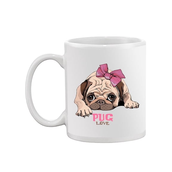 Pug Love. Mug  -Image by Shutterstock,