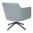 thumbnail image 6 of Faux Leather Guest Chair in Charcoal Gray Faux Leather with Black Base, 6 of 8