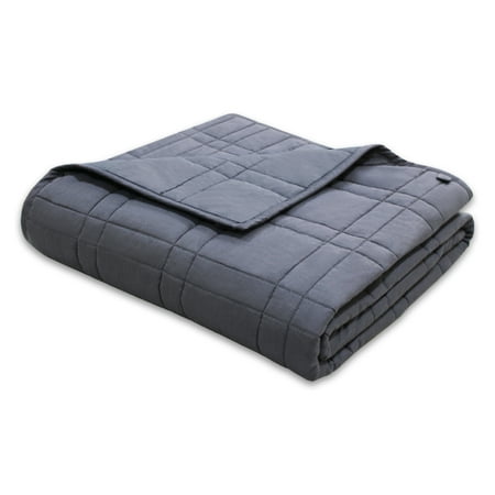Freckles Cotton Blanket - Pine & River Weighted Blanket - | 100% Breathable Percale Cotton (48”x60” – 10 lb) | Enjoy Quality Sleep Anywhere | Gray/Gray (Perfect for 80 lb Individual)