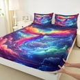 thumbnail image 3 of Castle Fairy Mythology Phoenix Twin Sheet Sets for Boys Girls,Flame Bird Bedding, 3 of 7