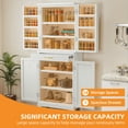 thumbnail image 2 of Craftian Kitchen Pantry Cabinet with Adjustable Shelves, 70.9" Metal Storage Cabinet, White, 2 of 8