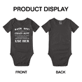 thumbnail image 3 of Back Off I Have A Crazy Aunt Funny Baby Boy Short Sleeve Bodysuit Newborn-24 Months, 3 of 5