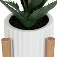thumbnail image 4 of hometrends Parmalee Agave Ribbed White Pot, 4 of 9