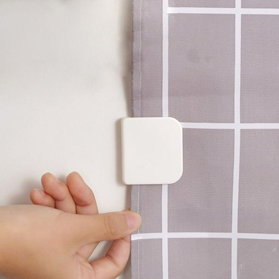 OATIPHO 12Pcs Shower Splash Proof Guard Clips White with Easy Wall Stick Adhesive Design