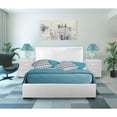 thumbnail image 6 of White Upholstered Queen Platform Bed, 6 of 6