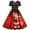 Watermelon Red, variant on BLTIBY Christmas Dress for Women Vintage 2024 Winter Fall Round Neck Short Sleeve 1950s Cocktail Pleated Dresses Knee-Length Evening Party Prom Outfit with Belt Green L