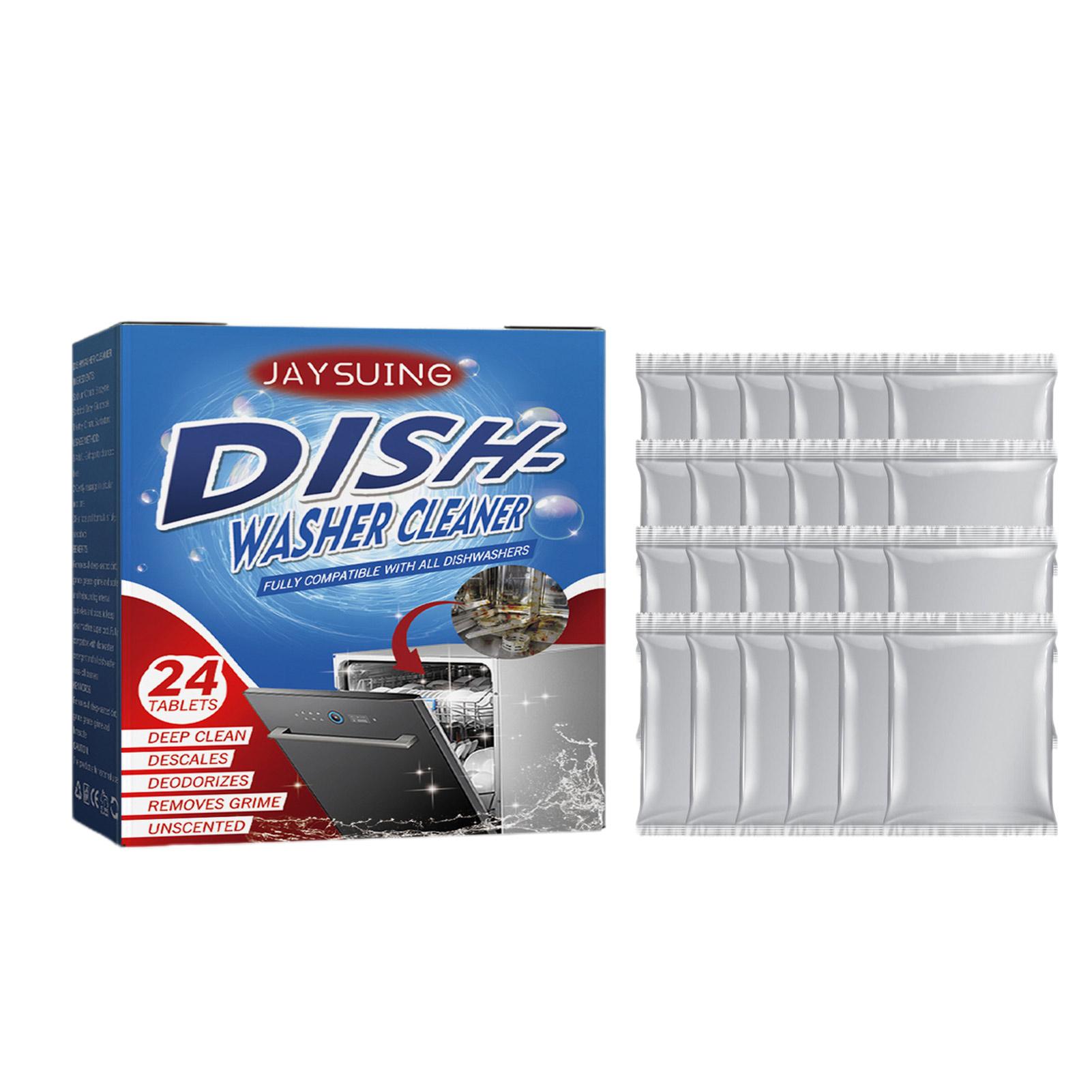 Dishwasher Cleaner and Deodorizer 24 Pcs Natural Dishwasher Detergent Dishwasher Cleaning