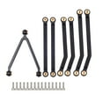 thumbnail image 2 of Pull Rods Kit Professional Replace Accessory Steering Accessories Aluminum Alloy RC Car Linkage Rod Set Replacement for SCX24 Black, 2 of 6