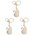 thumbnail image 4 of OUNONA 3pcs Delicate Crystal Key Ring Swan Shaped Charm Keychain Bag Pendant Key Holder Car Decoration Key Ornaments Party Gifts, 4 of 8