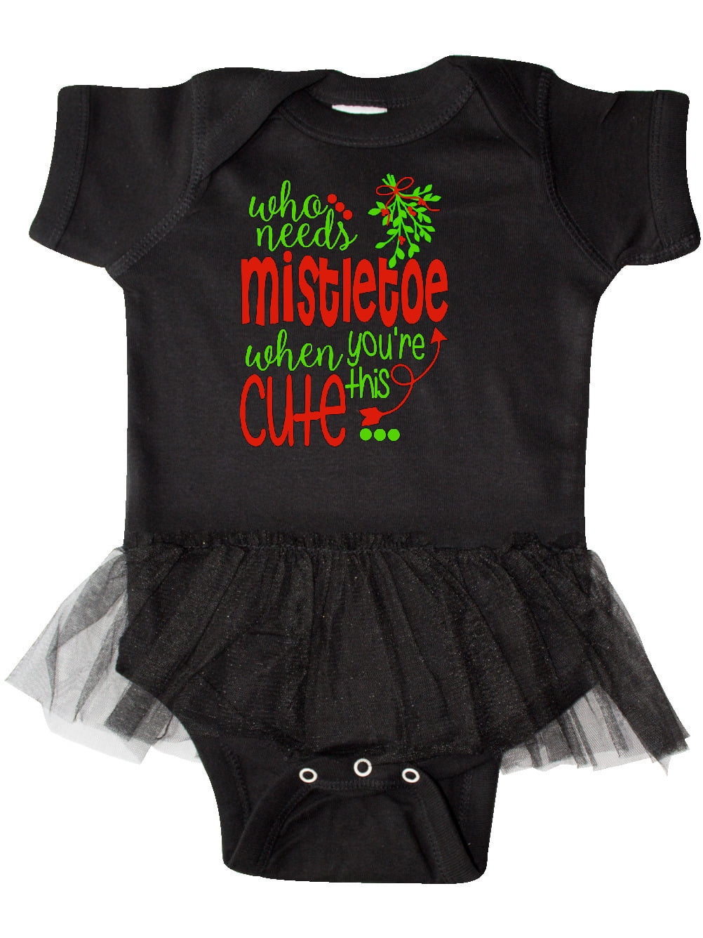 1st CHRISTMAS gift mistletoe cute Personalised baby bodysuit vest babygrow