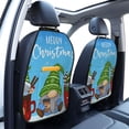 thumbnail image 3 of Pofeuu Merry Christmas Gnome Print 2 Pack PU Leather Kick Mat Back Seat Protector, Universal Car Seat Back Organizer, Waterproof Backseat Protector For Most Car, 3 of 8