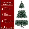 thumbnail image 4 of 7FT Artificial Christmas Tree, Christmas Pine Tree with 870 PVC Branch Tips & Metal Stand, Indoor Xmas Tree for Office Home Store Party Holiday Decor, 4 of 7