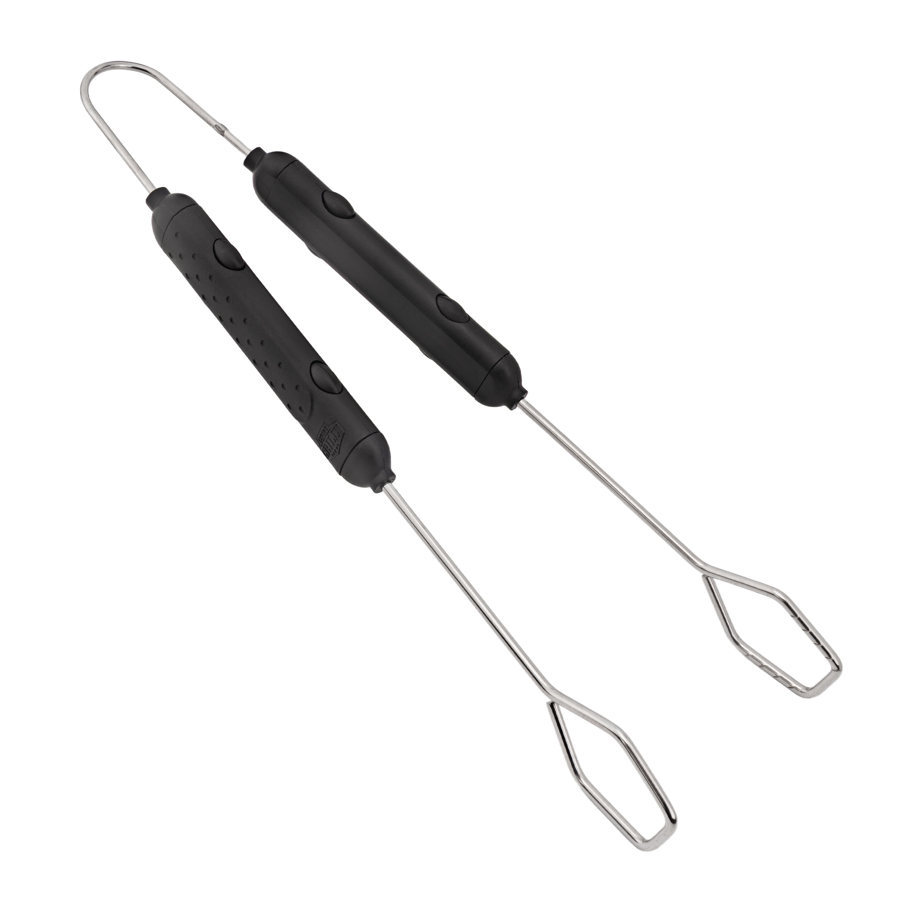 (10 pack) Expert Grill Stainless Steel Locking Barbecue Tongs with Black Detachable Handle