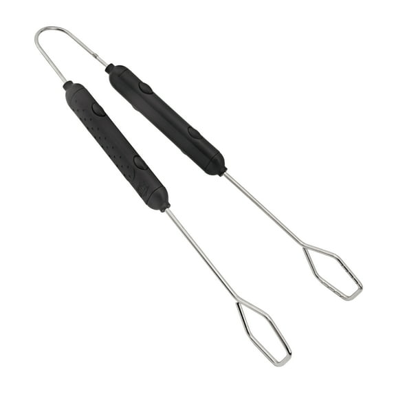 Expert Grill Stainless Steel Locking Barbecue Tongs with Black Detachable Handle