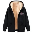 thumbnail image 2 of PNTUTB Women's Fashion Prints Long Sleeve Drawstring Hoodies Fleece Casual Sweatshirts Zip Up Pockets Jackets, 2 of 5