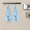 thumbnail image 5 of REGALWOVEN 2 Pack Wave Texture Pattern Hand Towels, Cotton Highly Absorbent Towels for Hotels, Spa Blue 13" x 30", 5 of 6