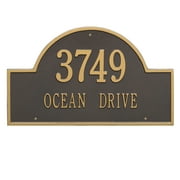 Arch Marker Plaque - Estate Wall - Two Line - Bronze with Gold Letters