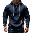 thumbnail image 3 of YATELLE Tactical Hoodies for Men Quarter Zip Pullover Men Vintage Workout Hoodies with Pockets Military Tactical Sweatshirt, 3 of 5