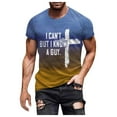 thumbnail image 4 of Bjutir T-Shirts for Men Fashion Casual Short Sleeve Pullover T Shirt Printed Top Light Blue 2Xl, 4 of 6