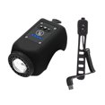 thumbnail image 3 of Luz de bicicleta con bocina lámpara frontal recargable resistente al agua Negro, 3 of 8