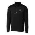 thumbnail image 2 of Men's Cutter & Buck Black Delaware Fightin' Blue Hens Traverse Stretch Quarter Zip-Pullover Top, 2 of 3