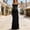 Black, variant on Women's Sexy Lace Maxi Dress High Split Spaghetti Strap Backless Wedding Guest Formal Dresses, Mother of The Bride Dresses(Black,L)